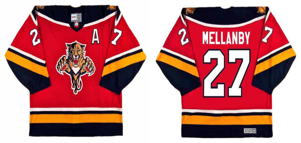2019 Men Florida Panthers #27 Mellanby red CCM NHL jerseys->florida panthers->NHL Jersey